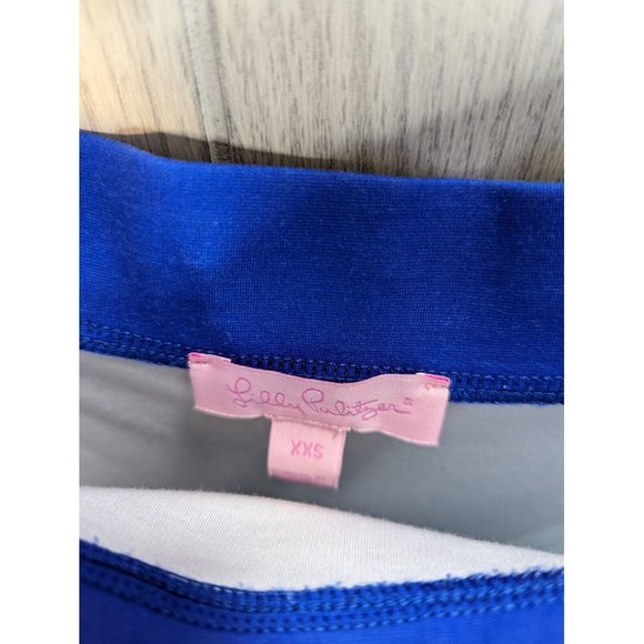 Lily Pulitzer Dress Shift Engineered print Sea Blue Size XXS Off the Shoulder - Picture 3 of 5